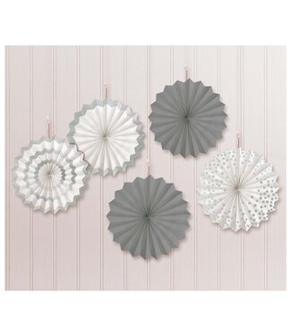 Hot Stamp Paper Fans Silver