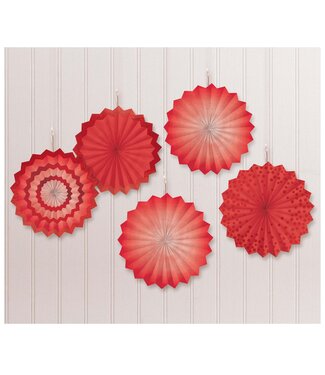 Hot Stamp Paper Fans Apple Red