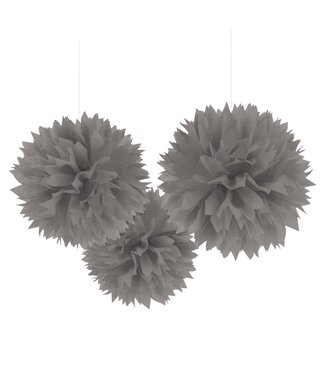 Silver Paper Fluffy Decorations