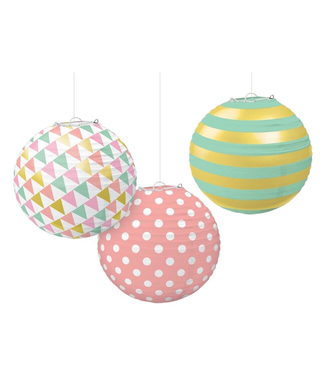 Round Paper Lanterns - Pastel