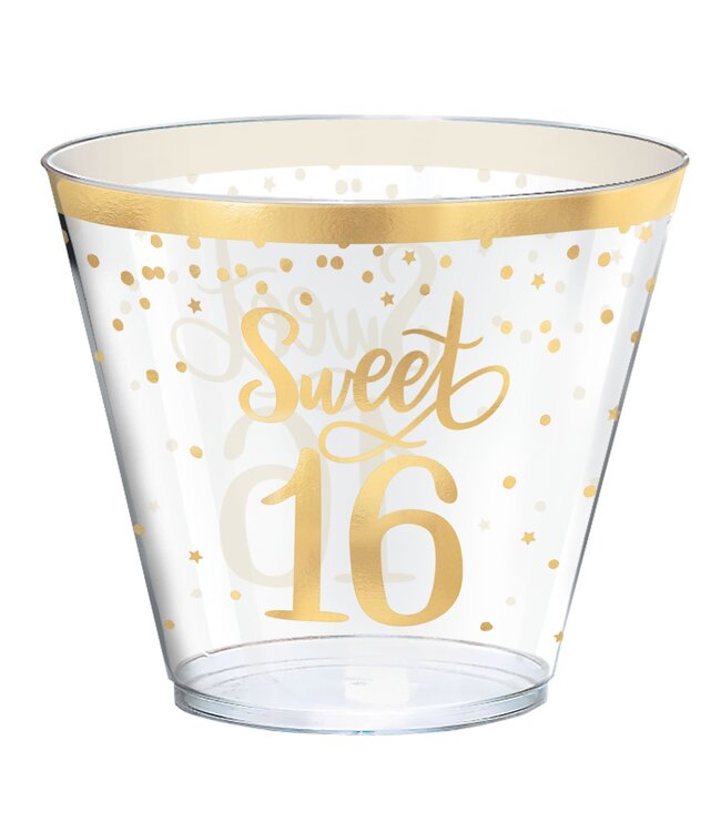 Blush Sixteen Hot-Stamped Plastic Tumblers, 9 oz.