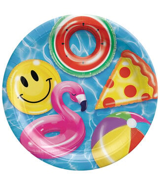 Cool Pool 10" Round Paper Plates - 20ct