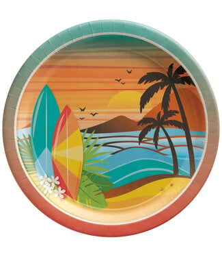 Beach Life 6 3/4" Round Plates - 50ct