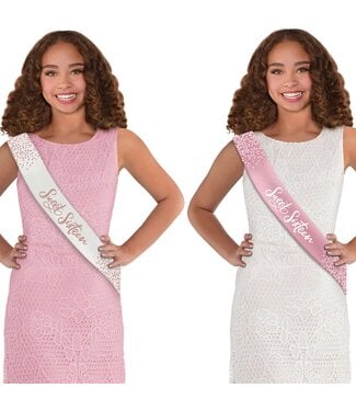 Blush Sixteen Reversible Fabric Sash