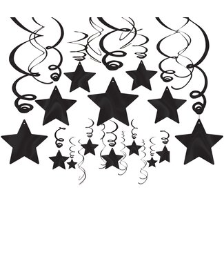 30ct Shooting Stars Swirl Black