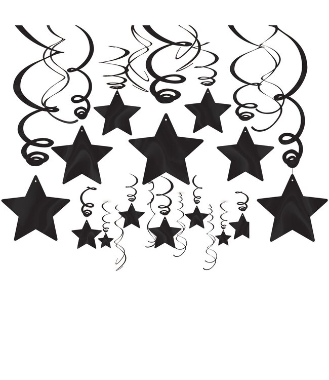 30ct Shooting Stars Swirl Black
