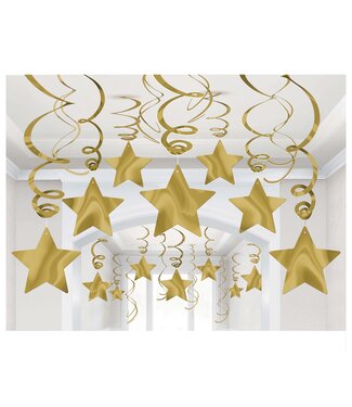 30ct Shooting Stars Swirls Gold