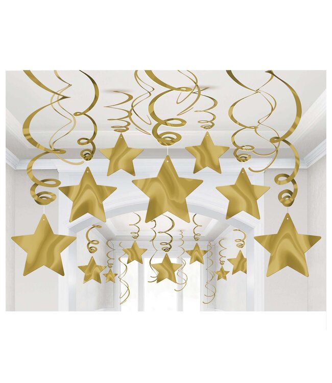 30ct Shooting Stars SwirlsGold