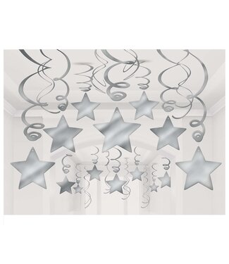 30ct Shooting Stars Swirls Silver