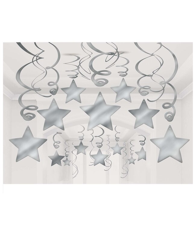 30ct Shooting Stars Swirls Silver