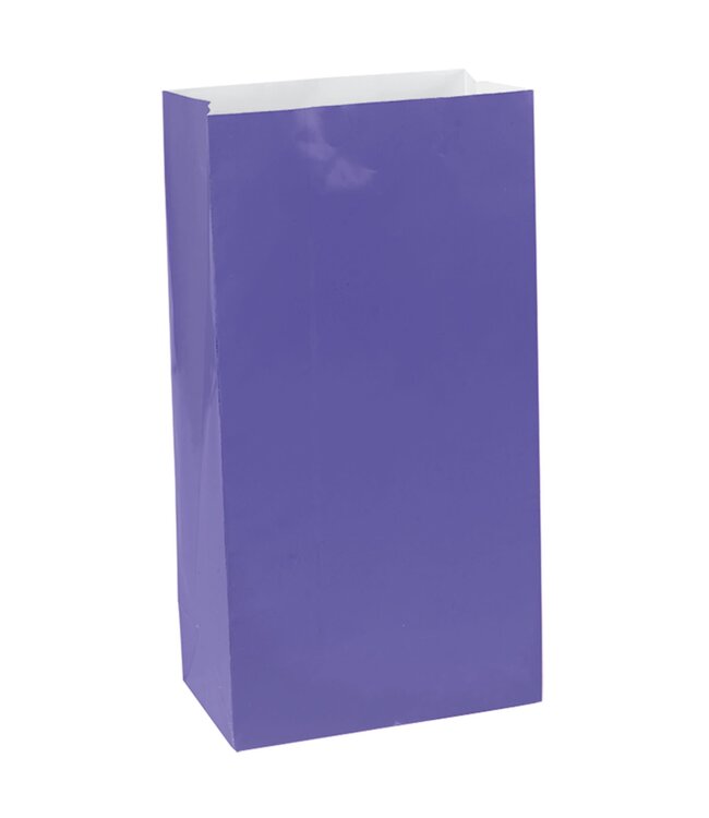 12CT MINI PAPER BAG PURPLE