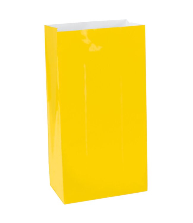 12CT MINI PAPER BAG YELLOW
