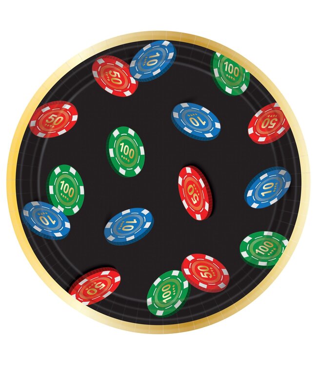 Roll The Dice 7" Round Plates - 8ct