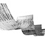 BEISTLE 1-Ply Metallic Fringe Ceiling Curtain Silver