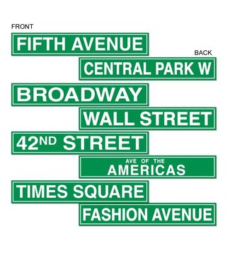 BEISTLE New York City Street Sign Cutouts