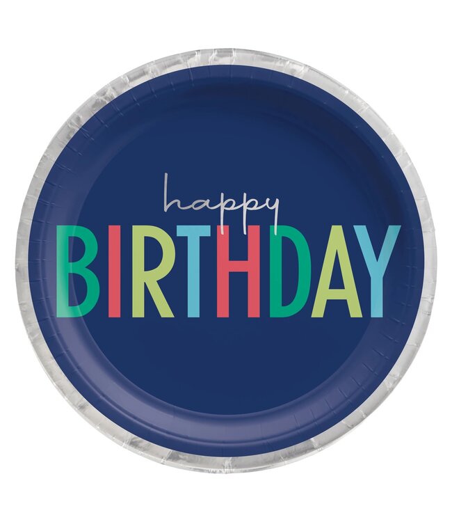 Modern Birthday 10 1/2" Plates - 8ct