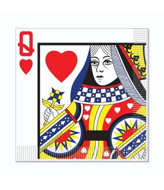 BEISTLE Queen Of Hearts Luncheon Napkins