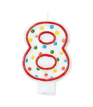 Polka Dots #8 Flat Molded Candle