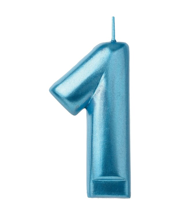 Numeral Candle #1 - Blue