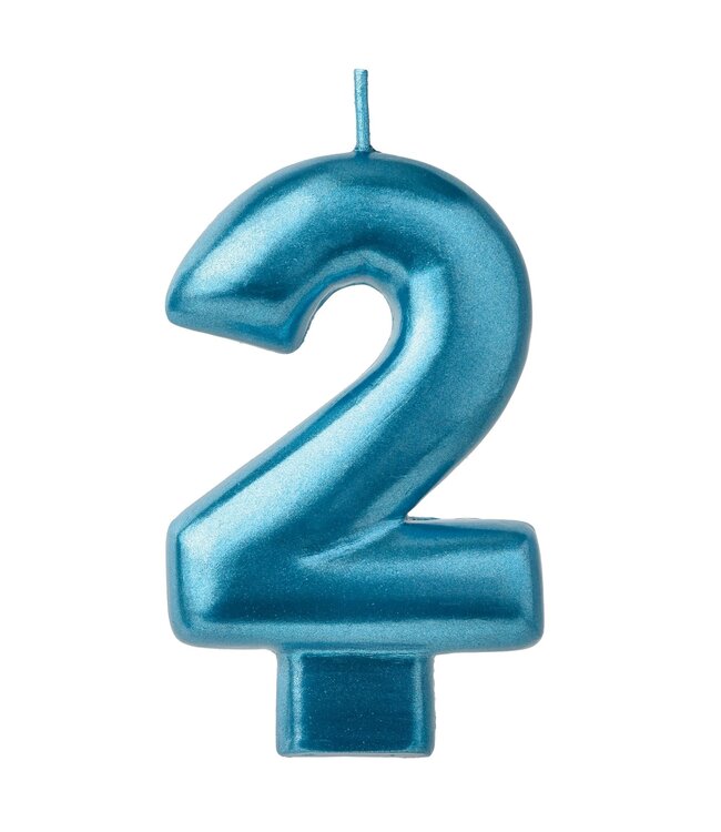 Numeral Candle #2 - Blue