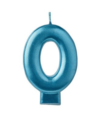 Numeral Candle #0 - Blue