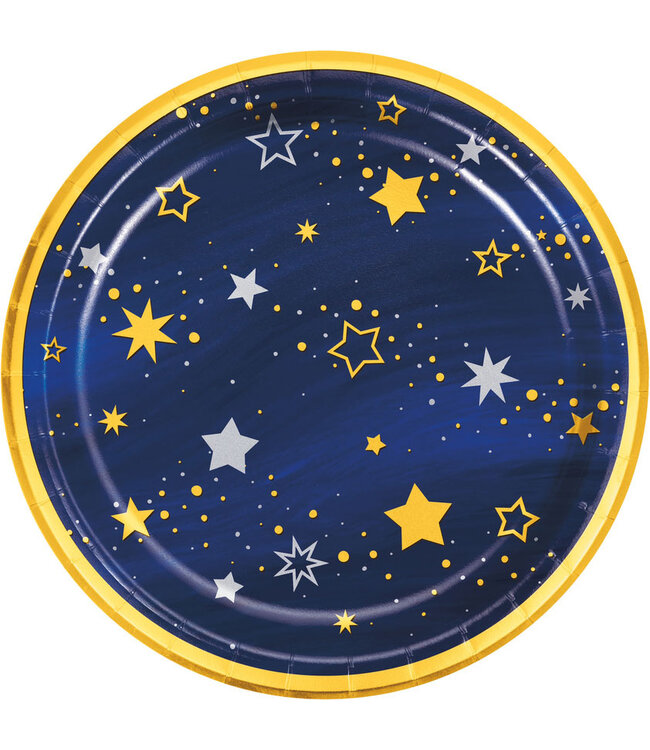 Creative Converting Starry Night 9" Dinner Plates - 8ct