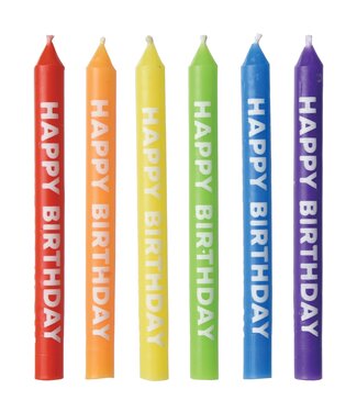 Rainbow Happy Birthday Candles