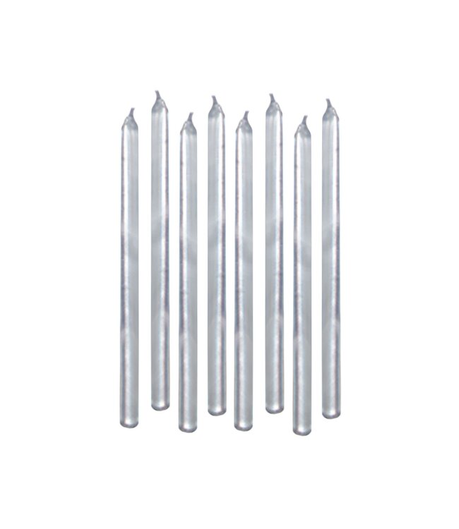 Silver Mini Taper Candles