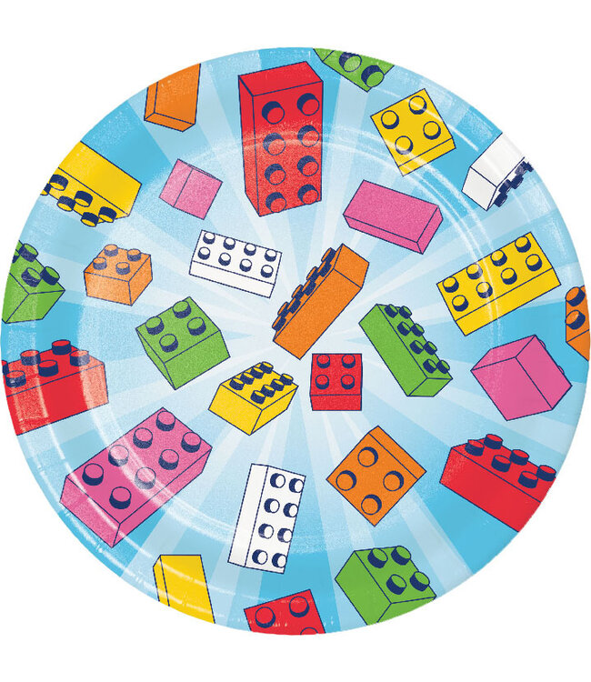 Block Bash Luncheon Plates - 8ct