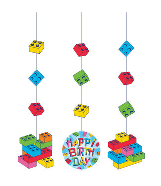 Block Bash Hanging Cutouts - 3ct