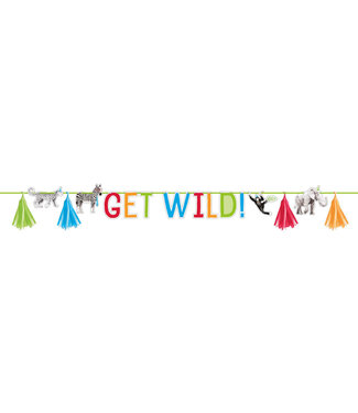 Creative Converting Party Animals Letter Ribbon Banner w/Tassels