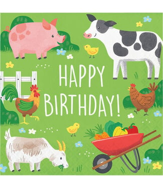 Creative Converting Farm Animals Luncheon Napkins - 16ct