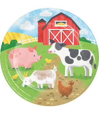 Creative Converting Farm Animals Dinner Plates - 8ct