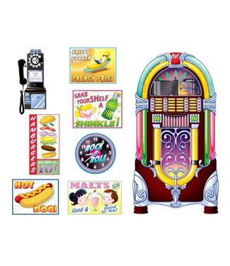 Soda Shop Signs & Jukebox Props