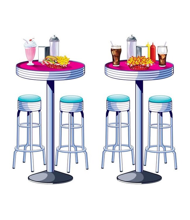 Soda Shop Tables & Stools Props