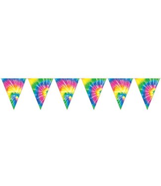 BEISTLE Tie-Dyed Pennant Banner