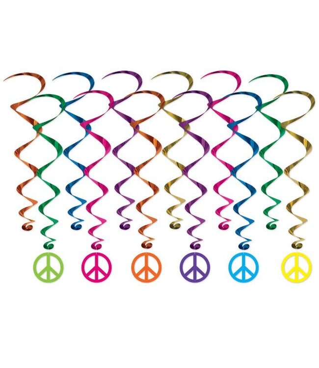 BEISTLE 12ct Peace Sign Whirls