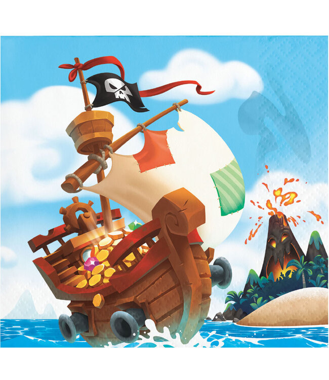 Creative Converting Pirate Treasure Beverage Napkins - 16ct