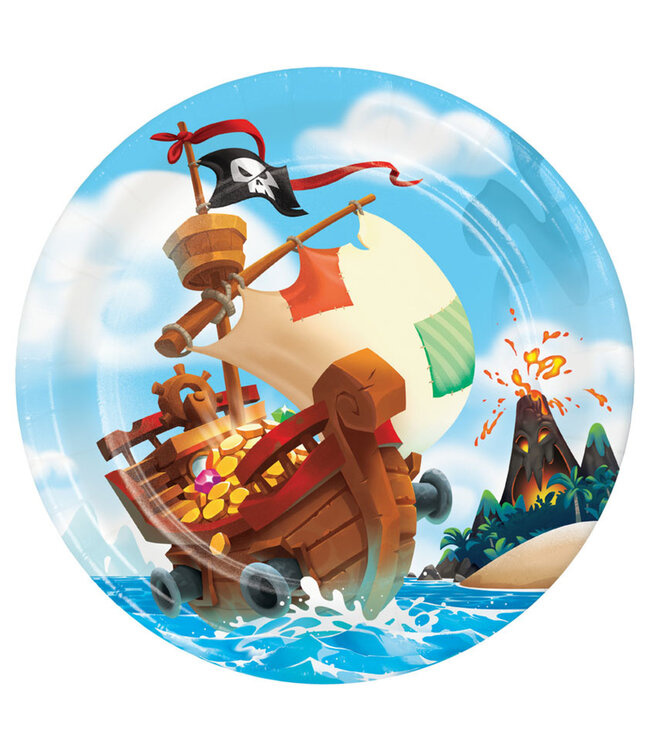 Creative Converting Pirate Treasure Dinner Plates - 8ct