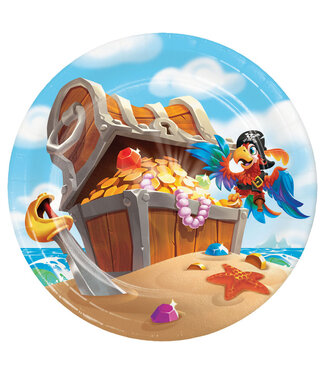 Creative Converting Pirate Treasure Luncheon Plates - 8ct