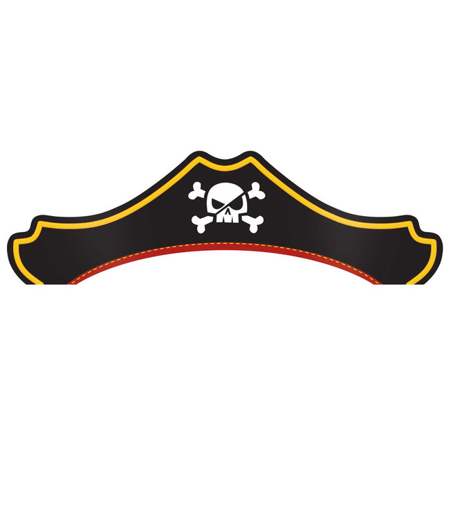 Creative Converting Pirate Treasure Paper Pirate Hat - 8ct