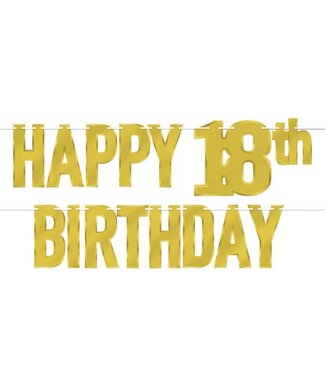 BEISTLE Foil Happy "18th" Birthday Streamer