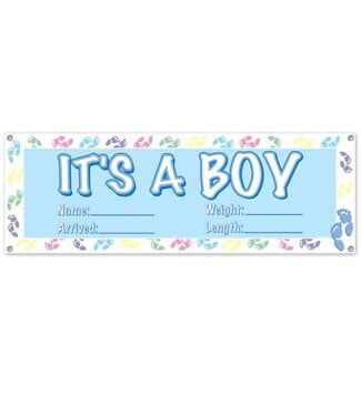 BEISTLE It's A Boy Sign Banner