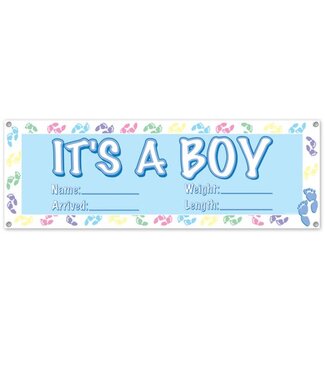 BEISTLE It's A Boy Sign Banner