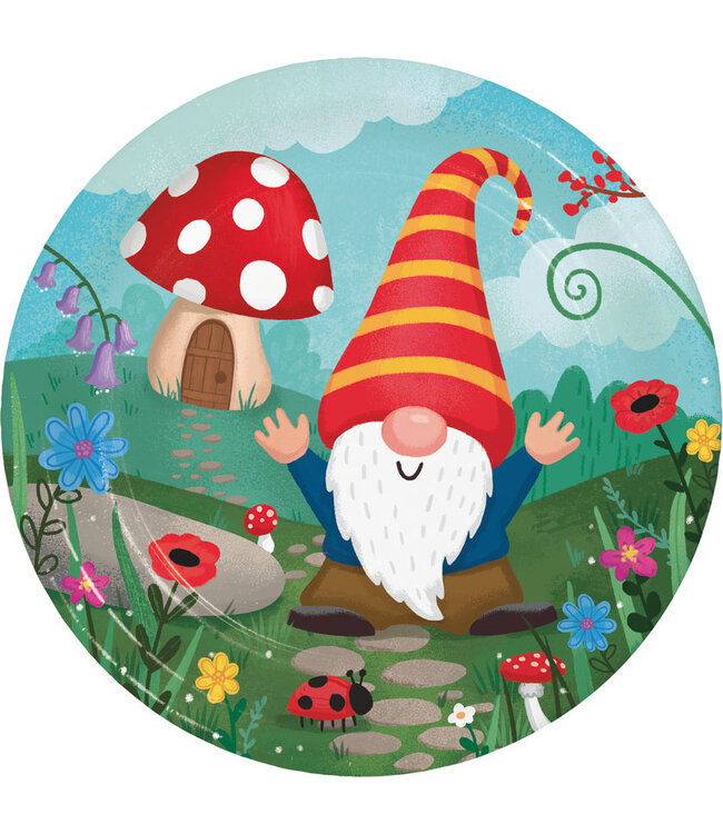 Creative Converting Party Gnomes Luncheon Plates - 8ct