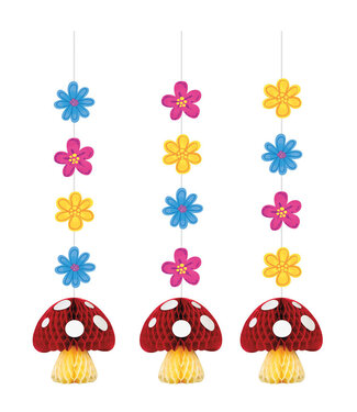 Creative Converting Party Gnomes Hanging Cutouts with Honeycombs - 3ct