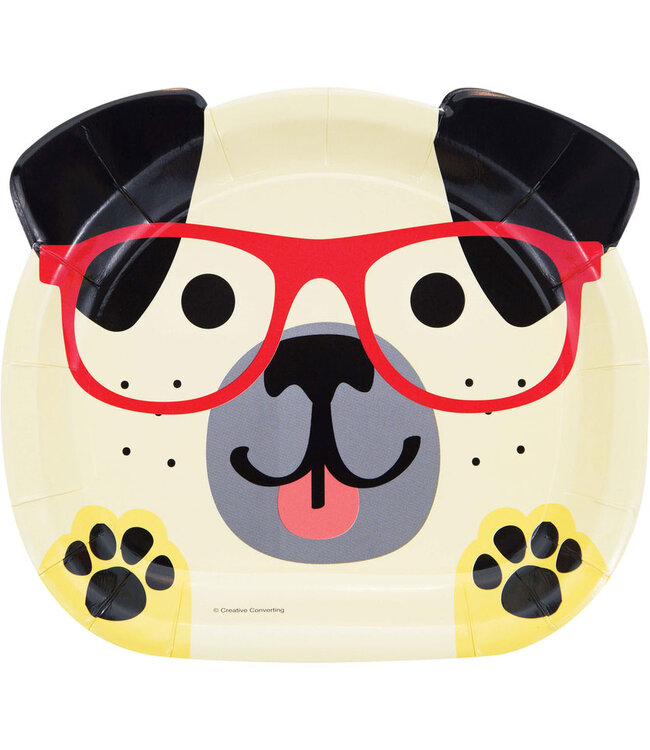 Creative Converting Dog Party Assorted Shaped Dinner Plates - 8ct