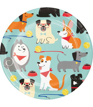 Creative Converting Dog Party Luncheon Plates - 8ct