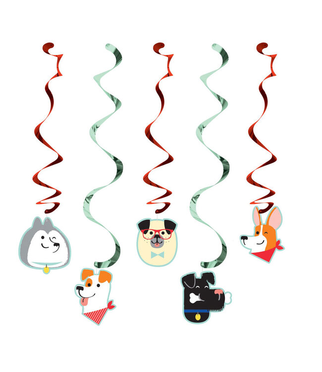 Creative Converting Dog Party Dizzy Danglers - 5ct