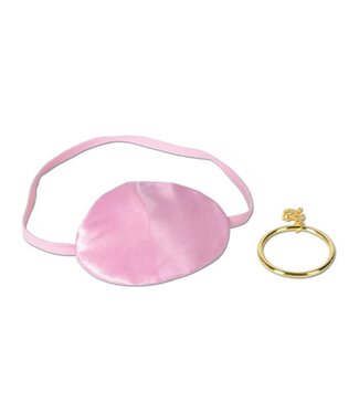 BEISTLE Pink Pirate Eye Patch w/Plastic Earring